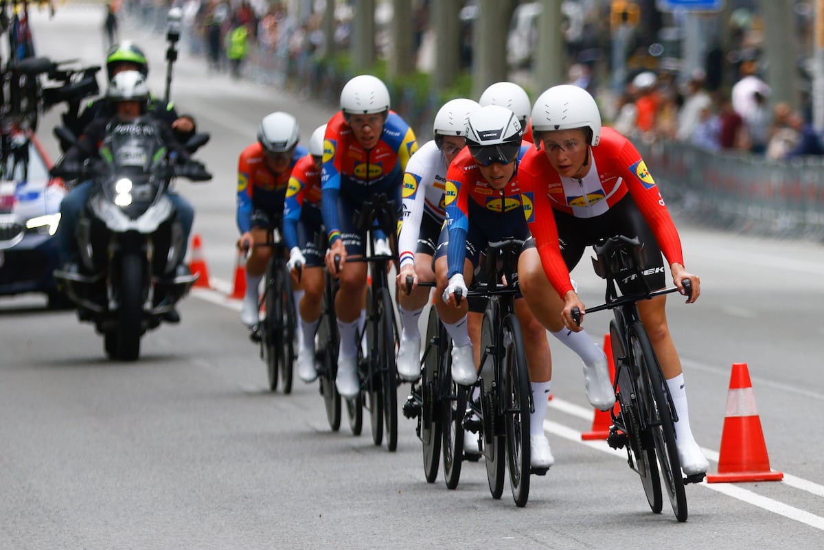 Vuelta España Femenina: La Vuelta femenina paraliza el centro de Barcelona en su primera etapa con victoria del Lidl-Trek en la contrarreloj | Ciclismo | Deportes