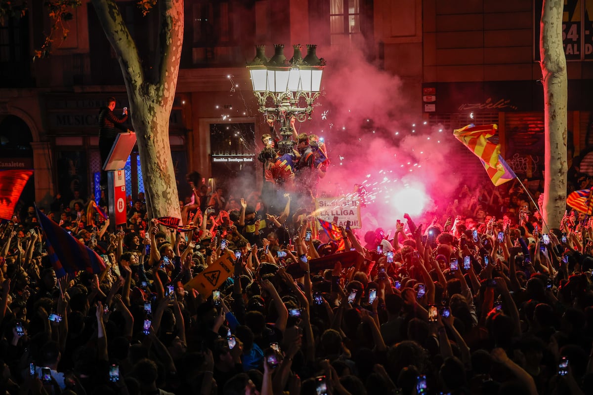 Las celebraciones del FC Barcelona por la Liga, en imágenes