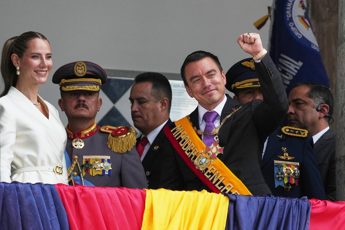 Daniel Noboa comienza su segundo mandato como presidente de Ecuador con un país sumido en la violencia